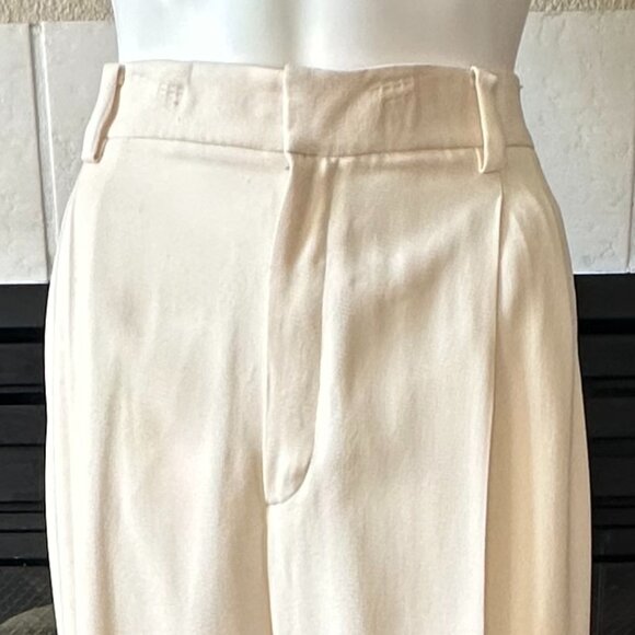nwt VTG 100% SILK Slacks ivory dress pants size 12 Linda Allard Ellen Tracy - Picture 14 of 16